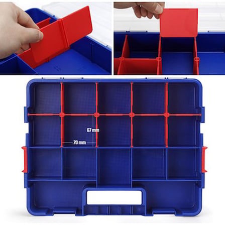 Profesyonel İstiflenebilir 38x30x6.8 mm Alet Kutusu