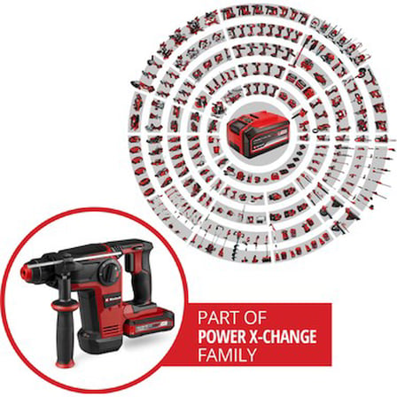 Akülü kırıcı delici, 18V, 4 parçalı set