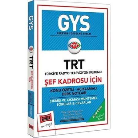 TRT Şef Kadrosu İçin Konu Özeti ve Muhtemel Çıkmış Soru Seti