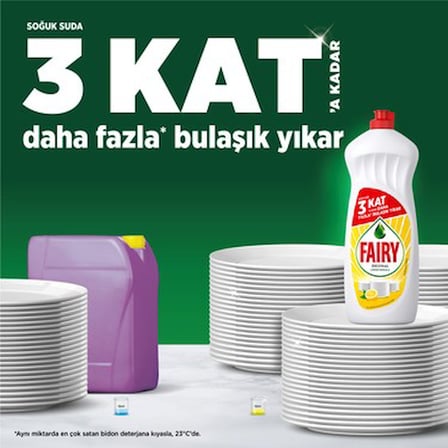 Süper Ekonomik Paket Limon Aromalı Sıvı Bulaşık Deterjanı 2600 ml