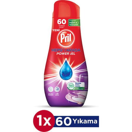 60 Yıkama Cam Koruma Sağlayan Bulaşık Deterjanı