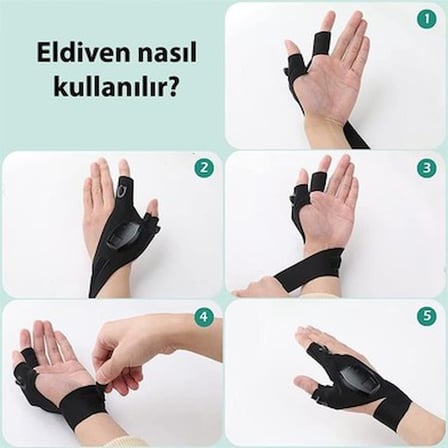 Tamir Mekanik İş için Şarjlı Parmak LED Aydınlatma Eldiveni