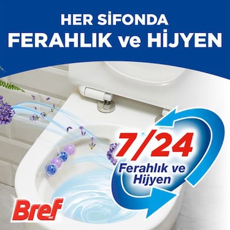 Lavanta Kokulu Katı Tuvalet Bloğu 3'lü Temizlik ve Ferahlık