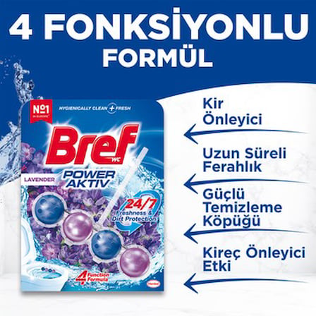 Lavanta Kokulu Katı Tuvalet Bloğu 3'lü Temizlik ve Ferahlık