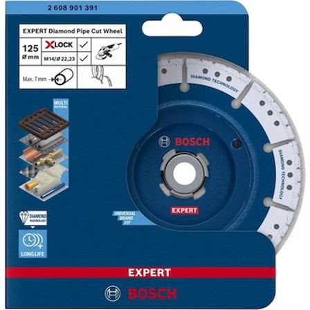 125 mm flanşlı elmas boru kesme testeresi, hızlı kesim