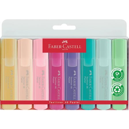 Su Bazlı Ergonomik 8'li Pastel Renk Fosforlu Kalem Seti