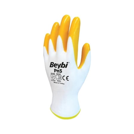 10 Beden Nitril Sarı Eldiven 60 Adet Paket Fırsatı