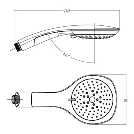 El Duş Başlığı ve Pvc Banyo Duş Hortumu Seti