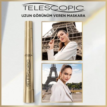 Telescopic Siyah Uzun Görünüm Veren