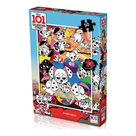 50 Parça 102 Dalmation Temalı Eğlenceli Puzzle