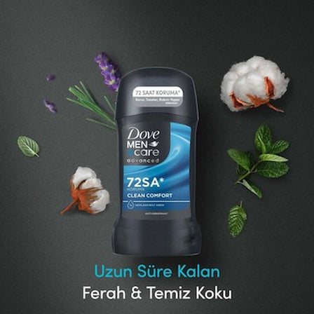 72 saat koruma sağlayan erkek stick deodorant, temiz ve ferah hissettirir
