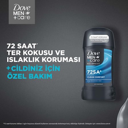 72 saat koruma sağlayan erkek stick deodorant, temiz ve ferah hissettirir