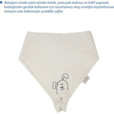 Müslin Mama Önlüğü ile Emzik Askılı Bebek Seti