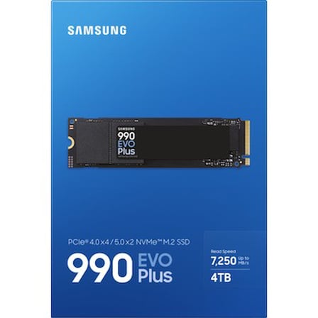 Samsung 990 EVO PLUS SSD 4TB, PCIe Gen 4x4 | Gen 5x2 M.2 2280, Speeds Up-to