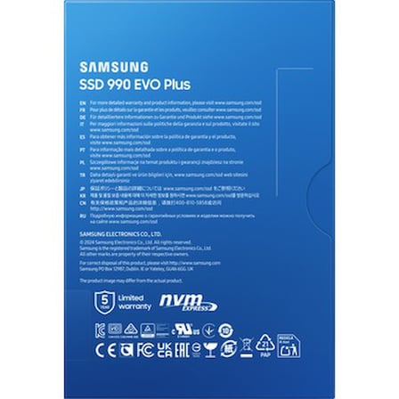 Samsung 990 EVO PLUS SSD 4TB, PCIe Gen 4x4 | Gen 5x2 M.2 2280, Speeds Up-to