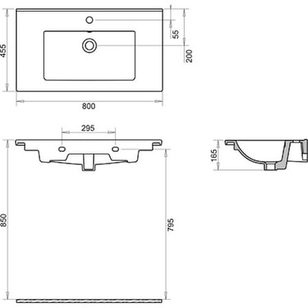Beyaz Etejerli Lavabo 80 cm, Modern Tasarım ve Kolay Temizlik