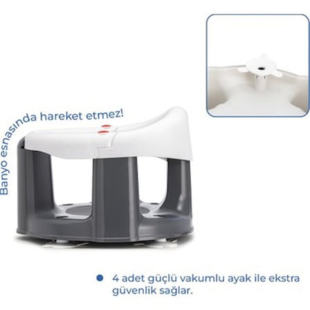 Banyo ve Mama Oturağı, Güvenli Kullanım ve Rahat Oturma İçin Tasarlandı