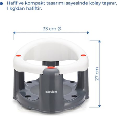 Banyo ve Mama Oturağı, Güvenli Kullanım ve Rahat Oturma İçin Tasarlandı