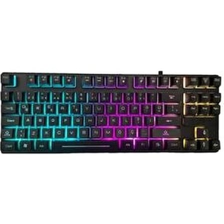 Dexim DKA006 KBL-088 Led Işıklı Kablolu Oyuncu Klavyesi Ergonomik Tasarım Kare
