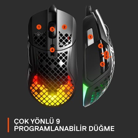 Steelseries Aerox 5 Kablolu Gaming Mouse 18000 DPI Oyun İçin Özel