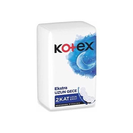 Ekstra uzun gece ped, 9'lu paket ile
