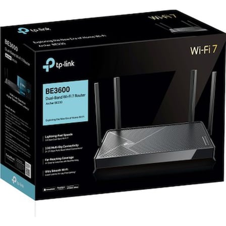 TP-Link Archer BE230 | Dual-Band Wi-Fi 7 Router | Fiber Destekli | BE3600 Mbps Hız | 2× 2.5 Gbps