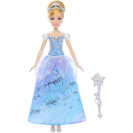 Sesli ve Işıklı Disney Prensesi Sihirli Balo Elbiseli Cinderella Bebek