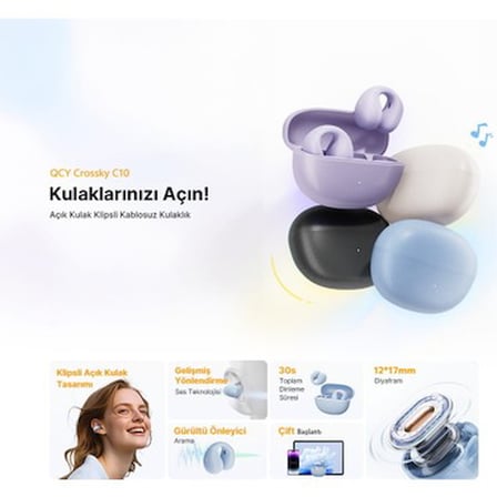Bluetooth Kulaklık, Çift Mikrofon ve Yüksek Ses Kalitesi ile