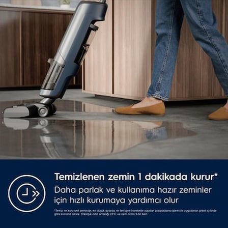 Islak ve Kuru Dikey Şarjlı Süpürge, 21.6V Güç ve Yüksek Performans