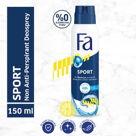 150 ml Turunçgil Aromalı Erkek Deodorant, Men Sport Serisi