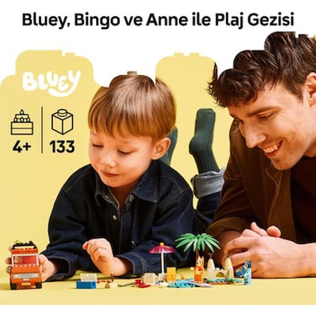 Bluey Temalı Ailece Plaj Gezisi Oyun Seti - 4 Yaş ve Üzeri için