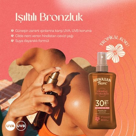 Güneş Koruyucu Sprey, SPF 30, 200 ml, Cildinizi Korur
