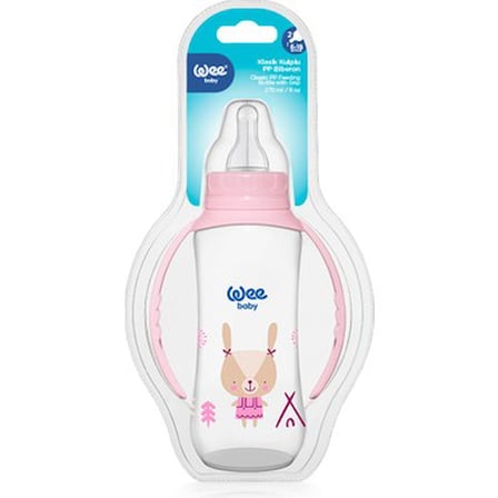 Klasik Kulplu Biberon 270 ml Pembe Renk Seçeneği