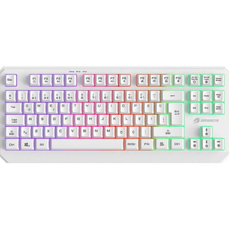 Aydınlatmalı Beyaz Mekanik Oyun Klavyesi ve Mouse Seti
