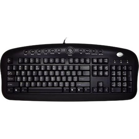 Siyah USB Multimedia Gamer Klavye, Rahat Kullanım İçin Tasarlandı
