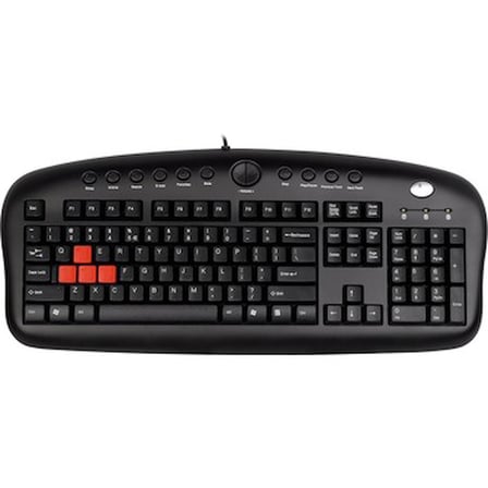 Siyah USB Multimedia Gamer Klavye, Rahat Kullanım İçin Tasarlandı