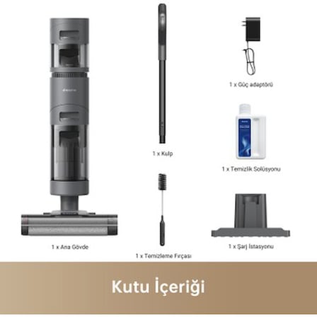 Dreame H12 Core Islak/Kuru Süpürge Hafif ve Akıllı Süpürge ve Paspas, Akıllı Kir Algılama, Otomatik