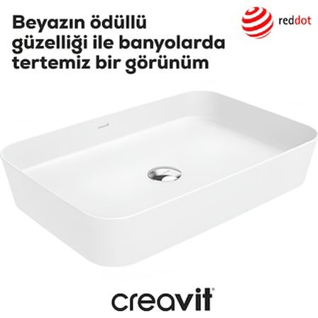 Deliksiz Dikdörtgen Lavabo 60 cm Modern Tasarım ile Şık