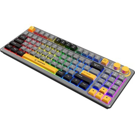 Rampage Cyclone Kablolu Membran Oyun Klavyesi Gri/Siyah RGB Aydınlatmalı Tuş Formu Q