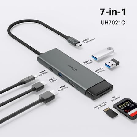 7'si 1 Arada USB-C Hub ile Yüksek Hızda Veri Aktarımı