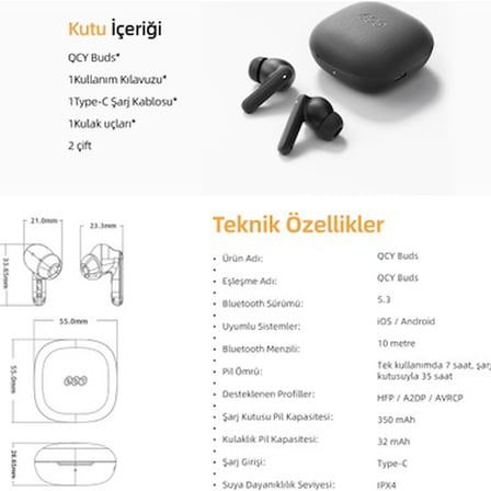 Bluetooth Kulaklık - Şık Tasarım, 35 Saat Pil Süresi, Düşük Gecikme