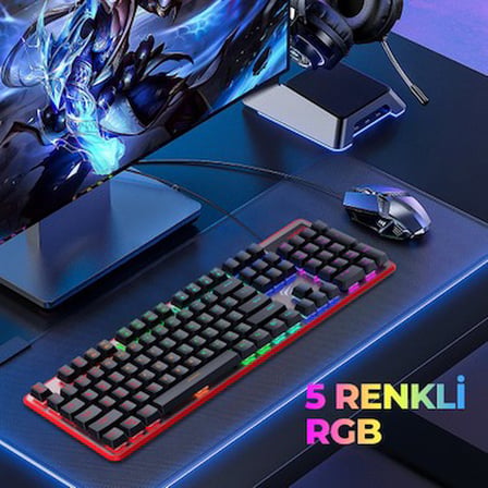 Havit Gamenote KB870L Rgb Backlit Gaming Mekanik
