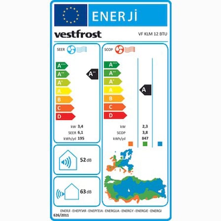 Vestfrost Vf Klm A++ 12000 BTU/h Inverter Duvar Tipi