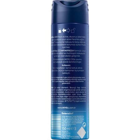 Erkek Sprey Deodorant 150 ml Ter Kokusuna Karşı 48 Saat Koruma