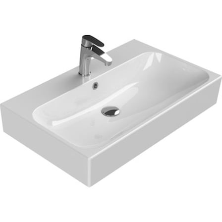 Etajerli 100 cm Boyutunda Turkuaz Seramik Lavabo