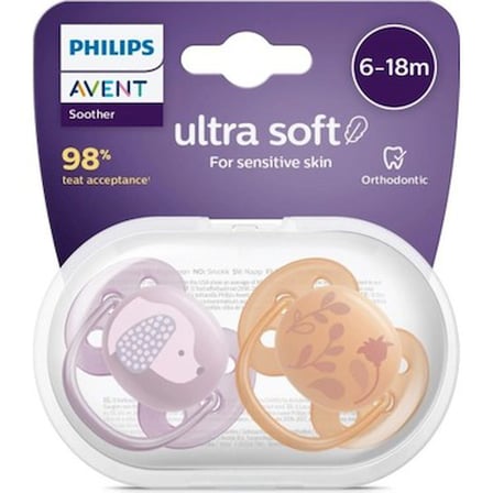Ultra Soft Emzik, 6-18 Ay Arası Kız Bebekler İçin 2'li Paket