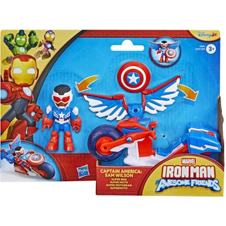 Captain America Aksiyon Figürü ve Super Bike Seti, Eğlenceli Oyun