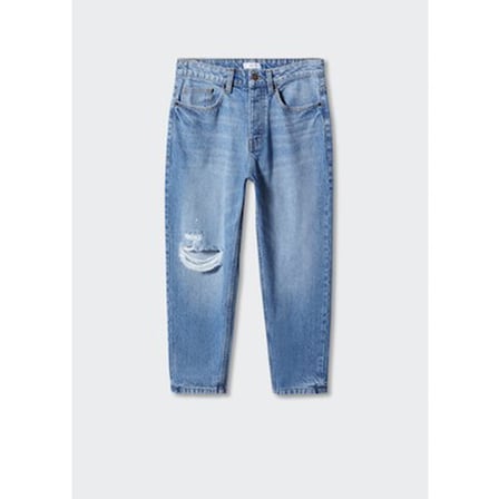Mango Yırtık düz jean