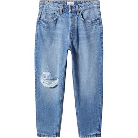 Mango Yırtık düz jean
