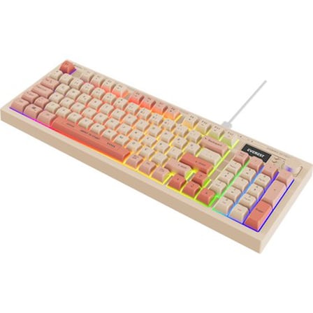 Everest Kb-79 Silent Pro Bej-Pembe-Turuncu Sessiz Rgb Q Membrane Oyuncu